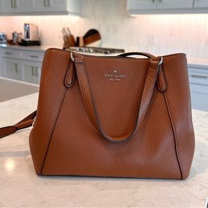 Kate Spade Jackson Leather Satchel w/ detachable crossbody shoulder strap NWOT